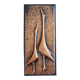 Rare Wall Brass Relief Sculpture of Herons, 1970s