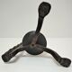 Brutalist candle holder design iron black patina 60s