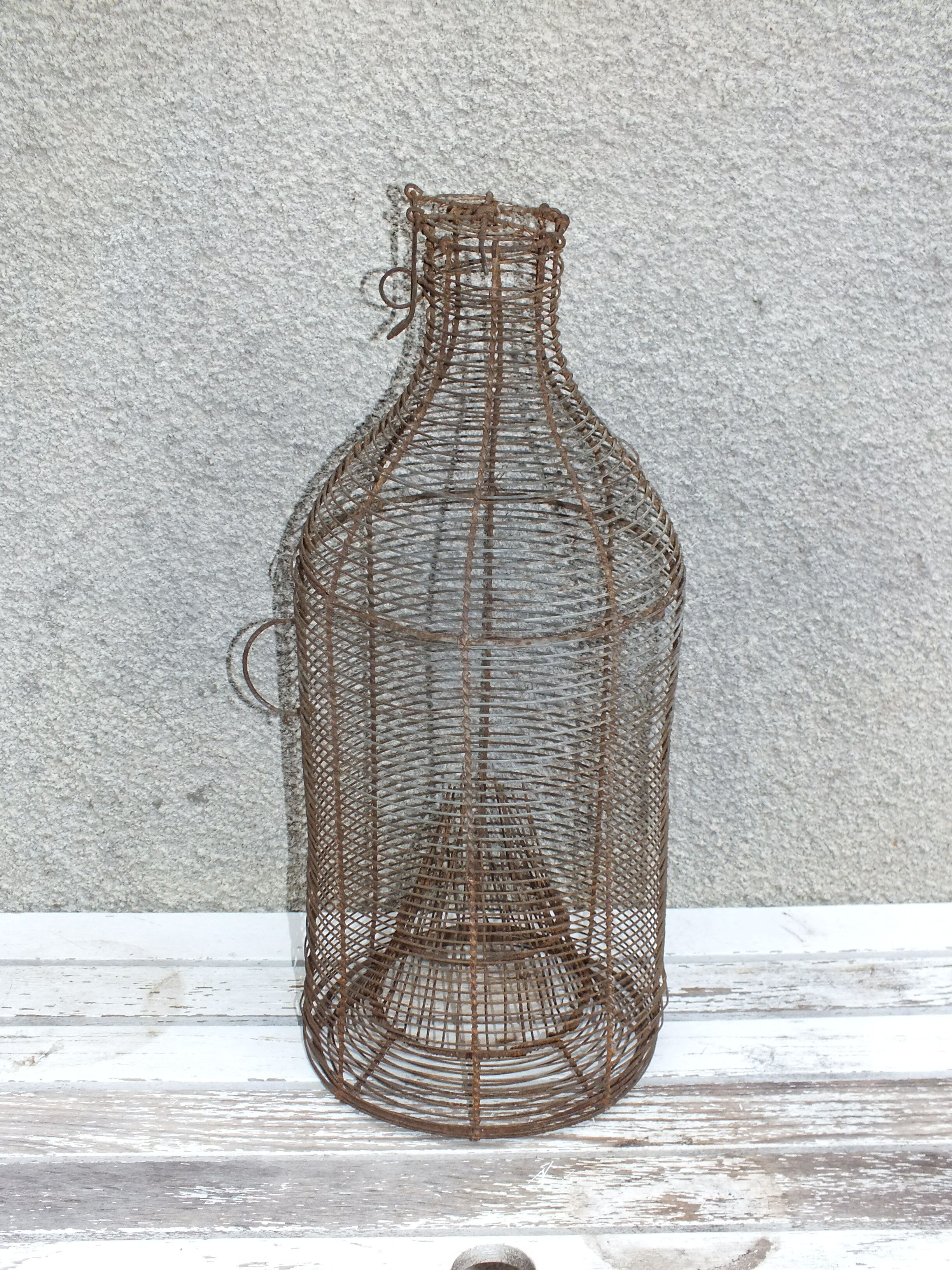 Old wire fish trap