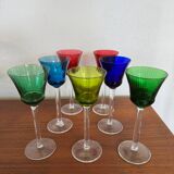 Saint Louis Crystal Colored Wine Glasses