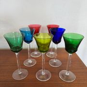 Verres à vin colorés en cristal Saint Louis