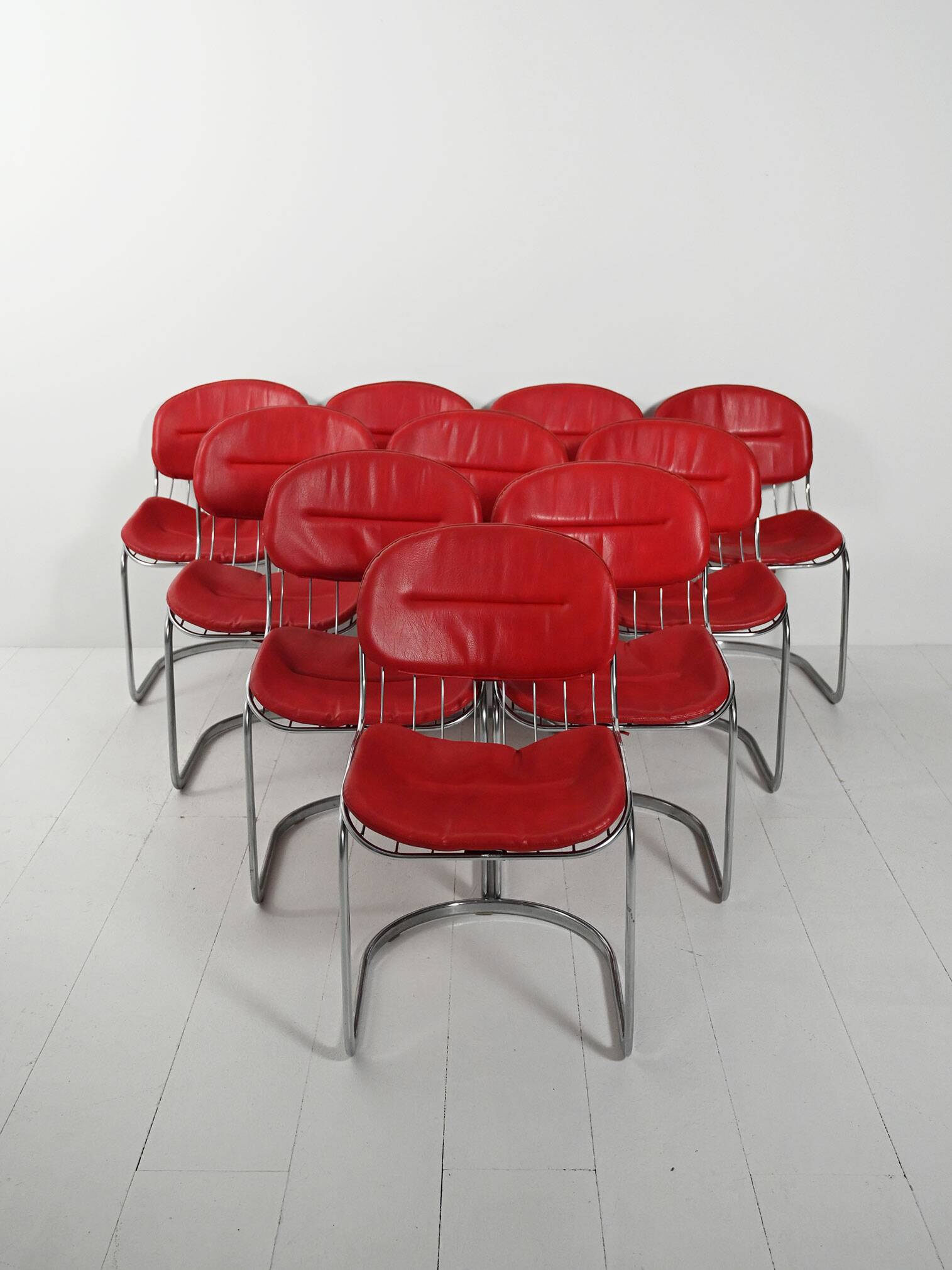 Ten 1970s chairs attributed to Gastone Rinaldi