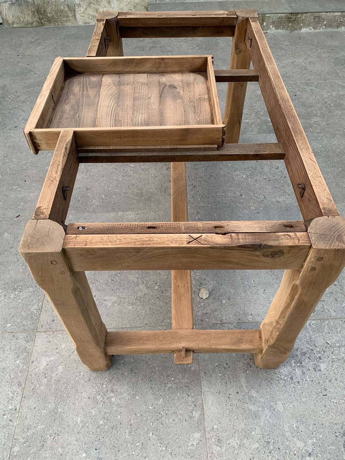 Solid oak farmhouse table