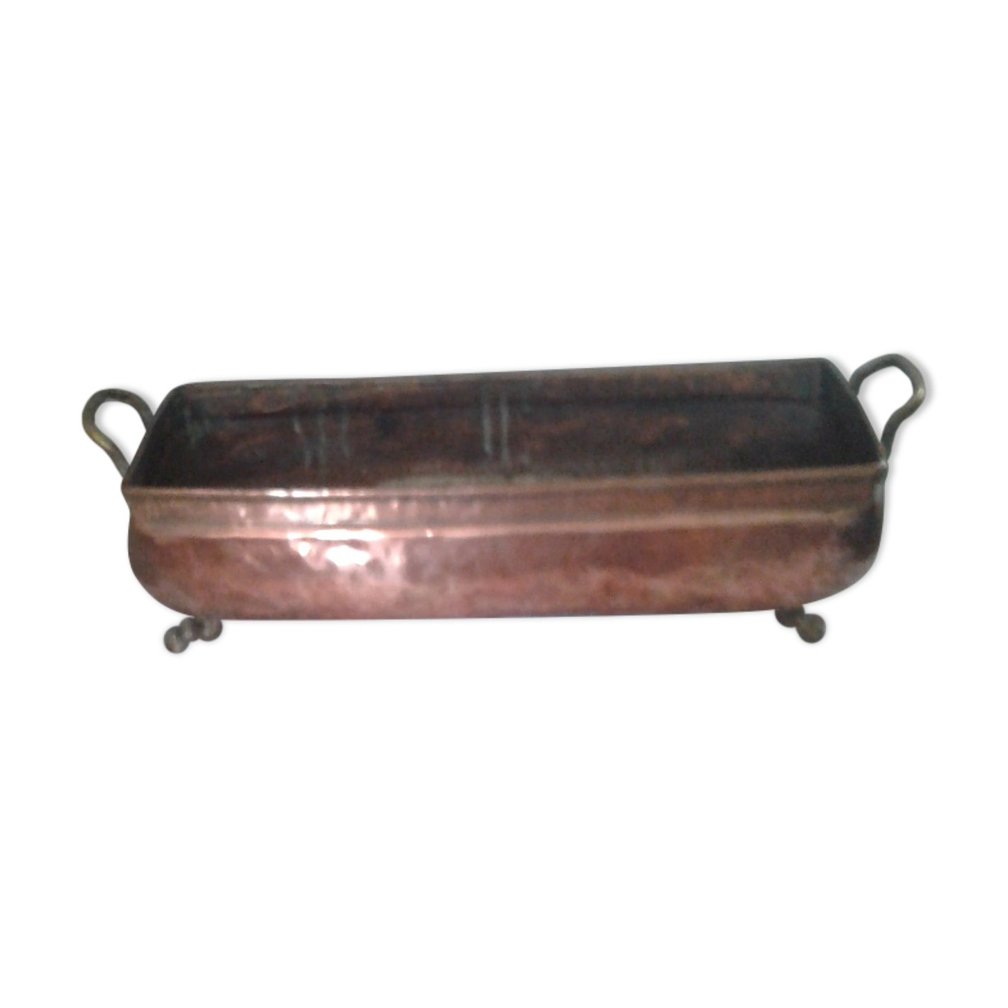 Hammered copper planter