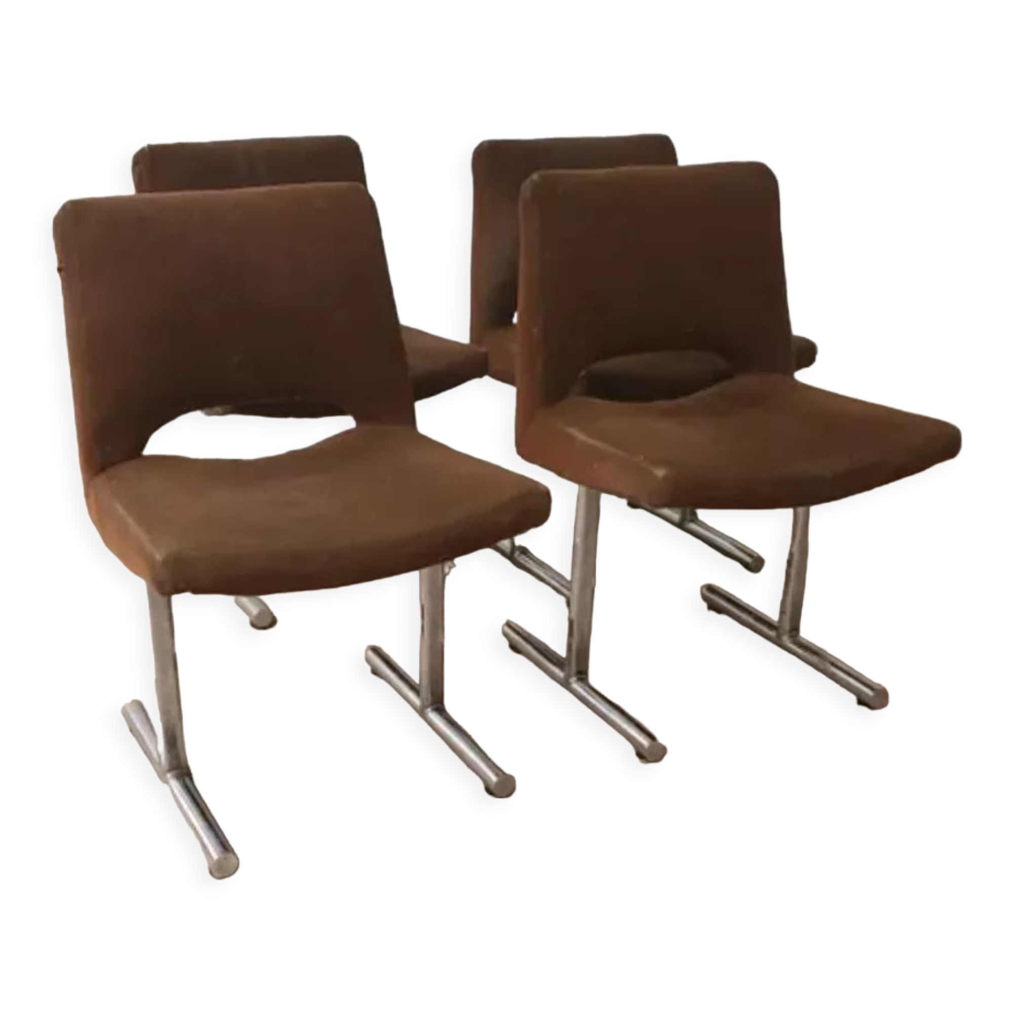 Set of 4 design chairs years 70 Georges Frydman vintage