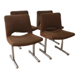 Set of 4 design chairs years 70 Georges Frydman vintage