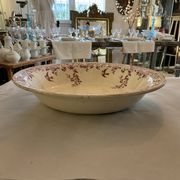 Plat creux Terre de fer faience grand dépôt e.bourgeois.rose