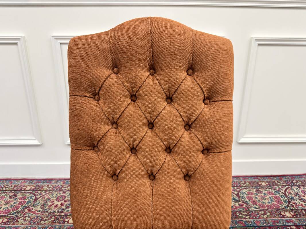 Set of Classic English Upholstered Chesterfield Chairs