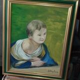 Oil portrait on canvas