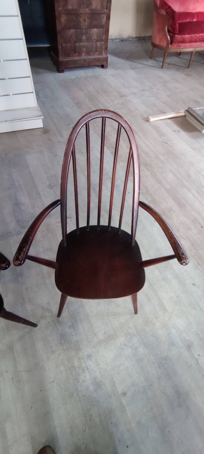 2 Ercol Quaker-style armchairs