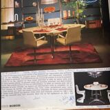 Table à manger en marbre beige Super Malta par Roche Bobois, France, 1980