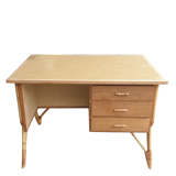 60's double-sided rattan desk