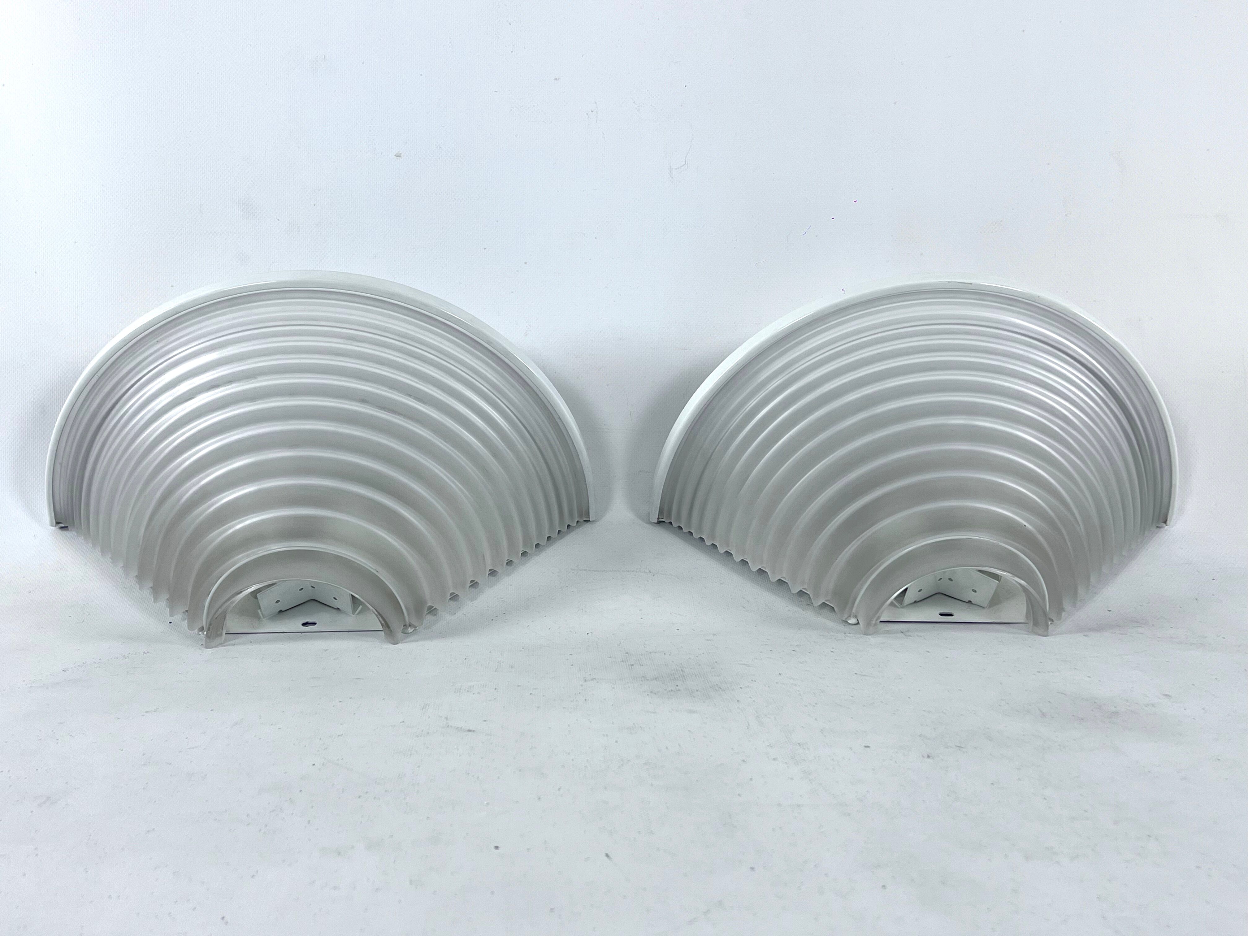 Vintage Pair of Egisto 38 sconces by Angelo Mangiarotti for Artemide. Italy 1980s