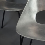 Four aluminium chairs by Pierre Guariche