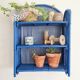 Vintage shelf in Klein blue rattan