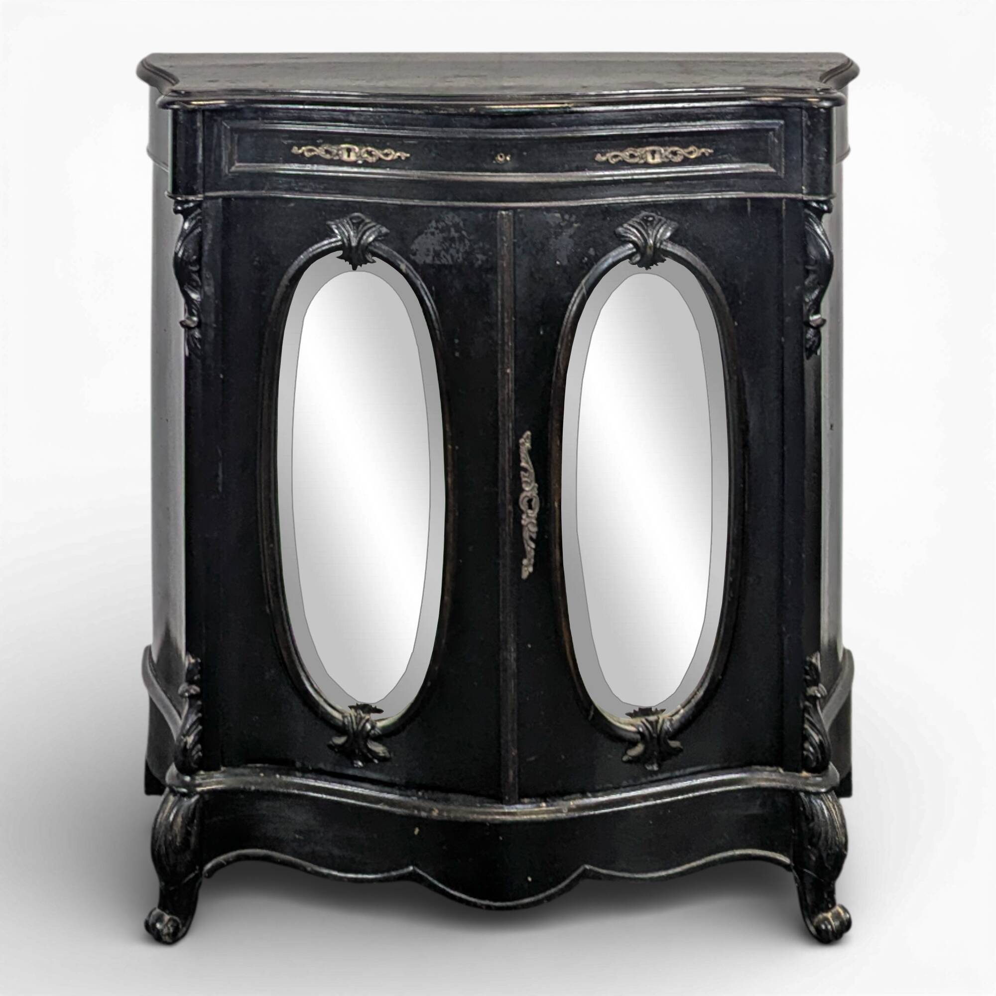 Meuble d'appui Napoléon III en bois noirci