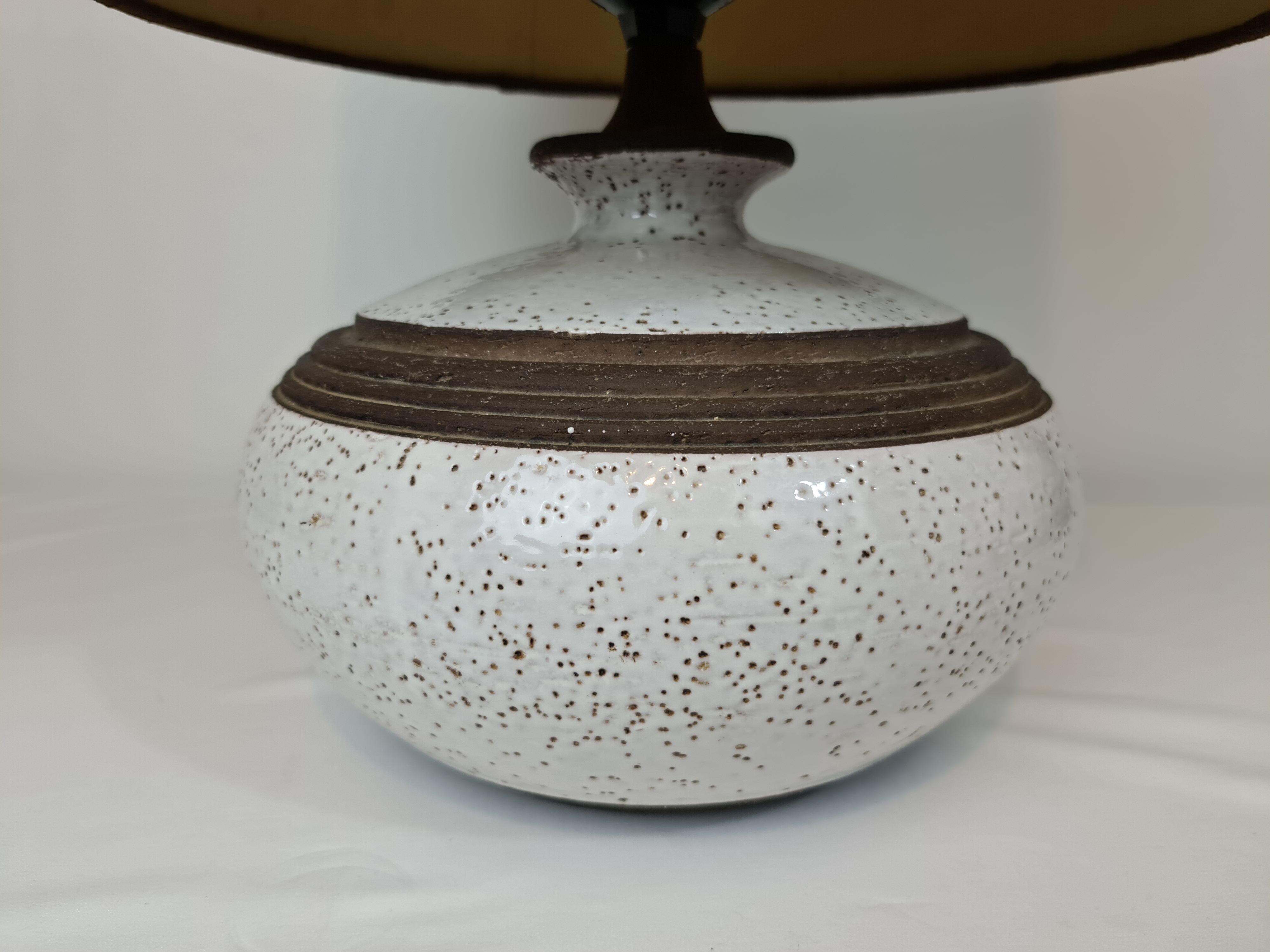 Large enamelled ceramic lamp 1970s