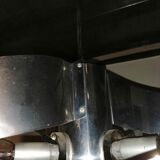 Space age spiral chandelier in vintage chromed metal 70s
