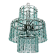 Italian cut glass chandelier by Zero Quattro. 1970s