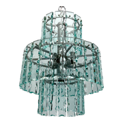 Italian cut glass chandelier by Zero Quattro. 1970s