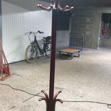 Art Nouveau curved wood coat rack