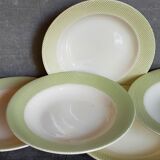 Eight earthenware plates from salins 50s