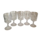 5 verres à pied vintage années 70
