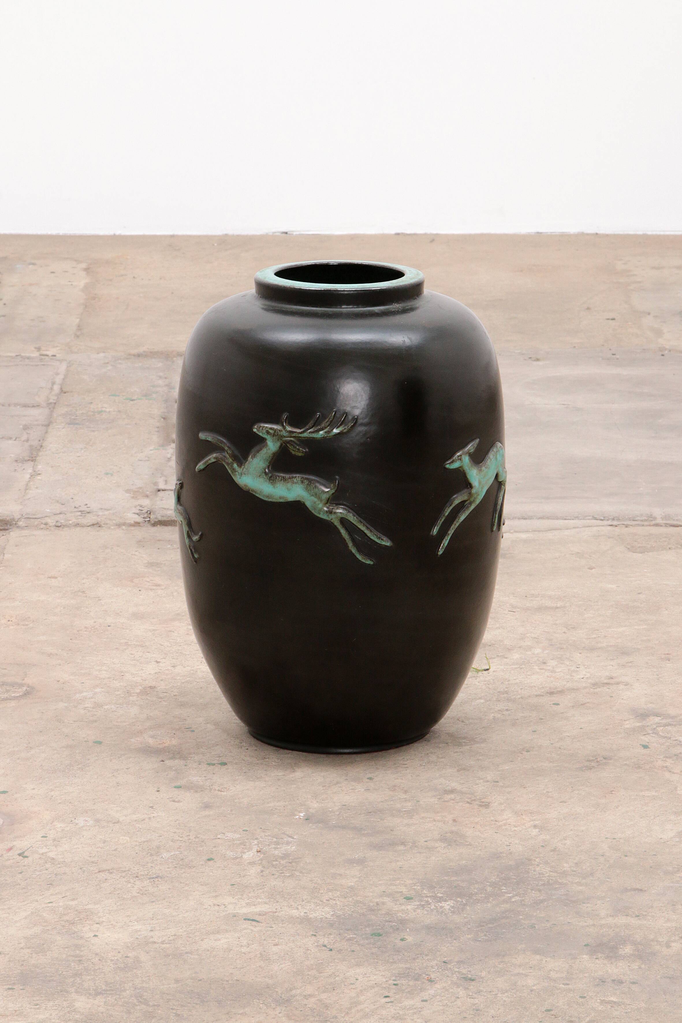 Large Vintage Vase design by Ugo Zaccagnini, 1950 Italy