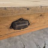 Old rustic farmhouse store table 2 drawers -2m22