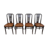 Lot 4 chaises bistrot bois courbe estampille thonet decor assise art nouveau