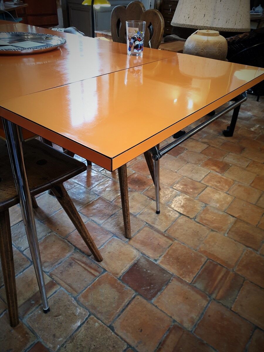 Table formica orange brand Rotub vintage