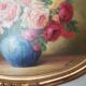 Oil on flower bouquet panel by Mascarey