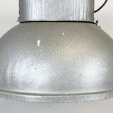 Oval industrial polish factory pendant lamp from mesko, 1970s