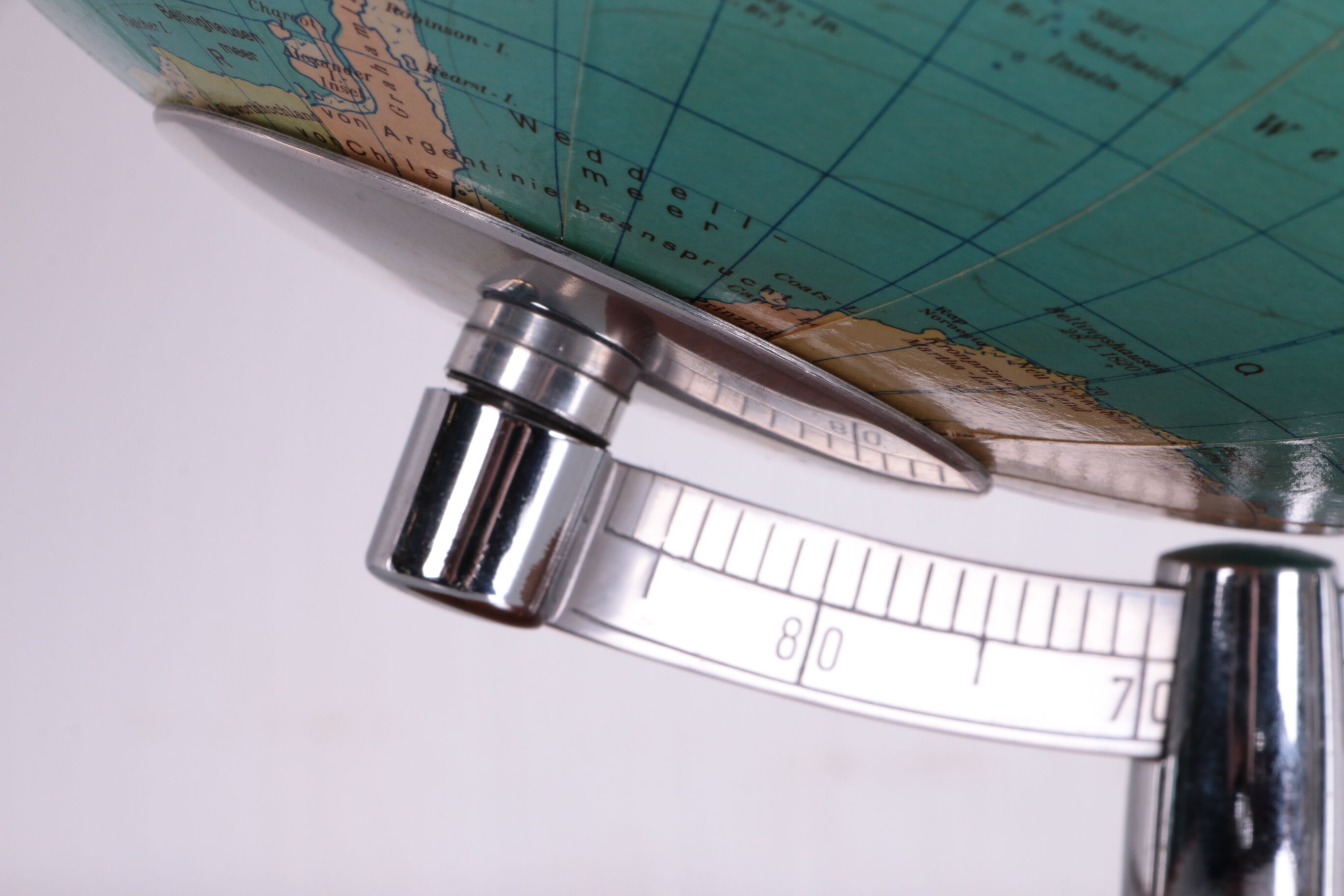 Midcentury glass globe with light from columbus duoerdglobe, germany