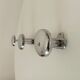 Vintage chrome wall coat rack from the 70s