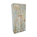 Old blue patinated wardrobe