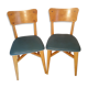 Paire de chaises années 60 pieds compas