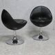 pair of "space age" swivel chairs. Sweden, circa 1965