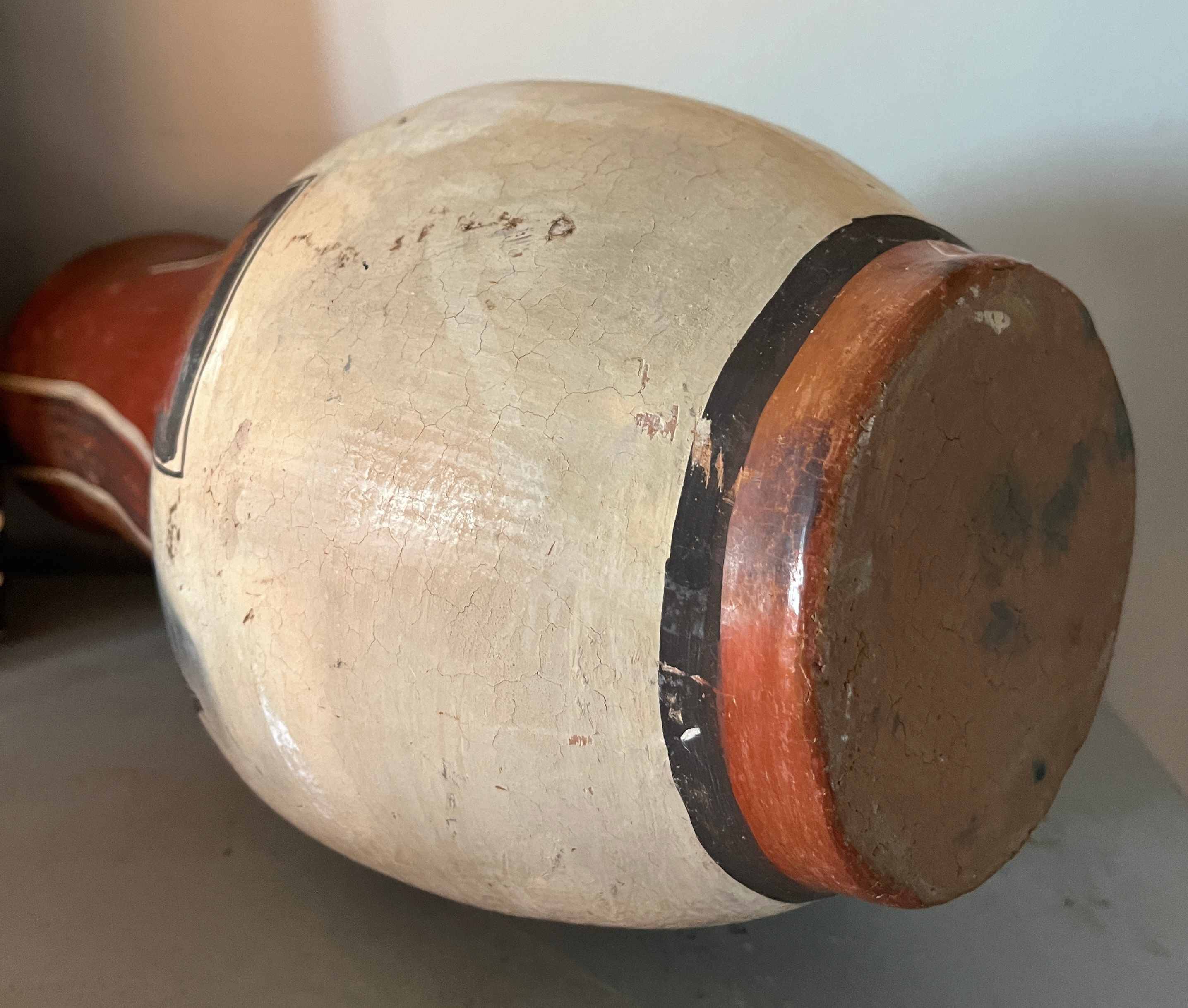 Iddeqi Kabyle pottery pitcher, Berber. Popular art Kabylie Algeria