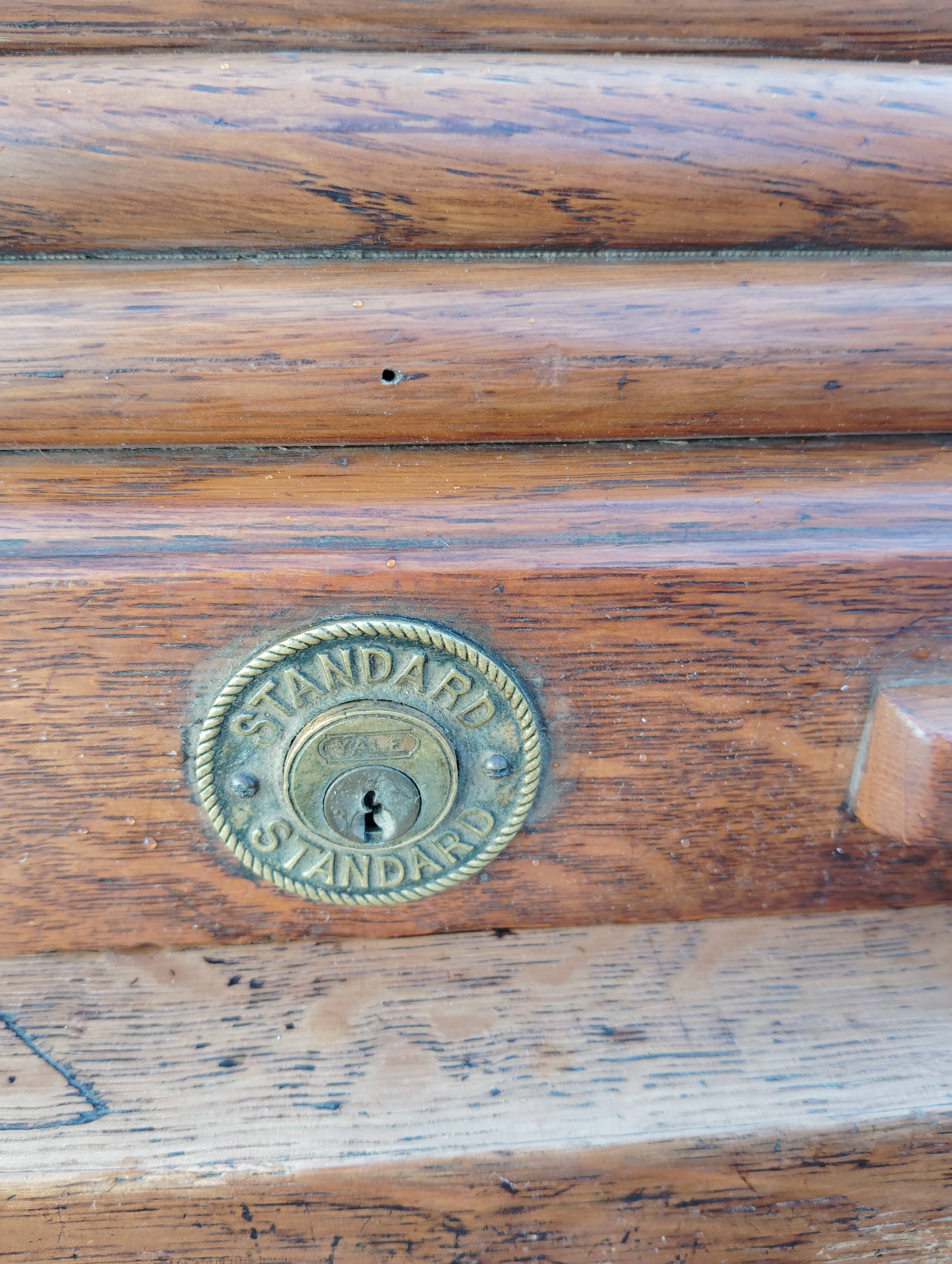American desk with a "roll top" curtain