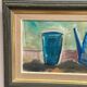 Large Original Swedish Oil on Panel – “Kettle Bowl and Glass” by Louis Zelig – Signed – Vintage & Framed – 40 × 80 cm (15.7" × 31.5")