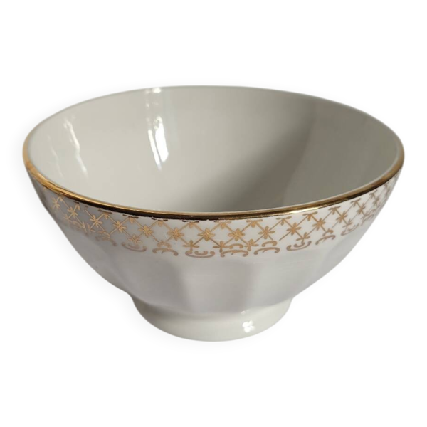 Bol en porcelaine opaque liseré doré