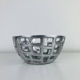 Vintage Brutalist Aluminum Fruit Bowl