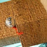 2 vintage wicker trunks