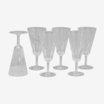 Set de 6 flûtes à champagne cristal Baccarat Côte d'Azur