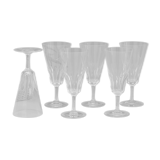 Set of 6 crystal champagne flutes Baccarat Côte d'Azur