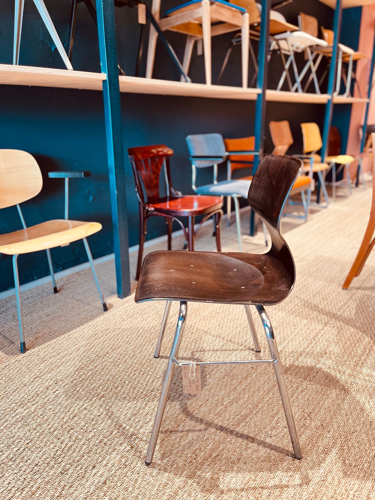 Set of 14 ebony Flötotto chairs
