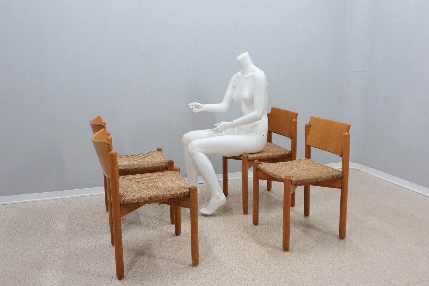 Vintage original set of 4 dining chairs