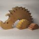 Vintage Wooden Puzzle Hedgehog Toy Decoration