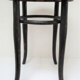 Black skated Thonet stool stamped